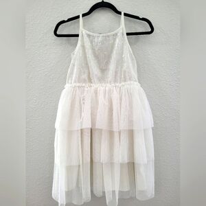 Cat & Jack White Layered Tulle Dress
